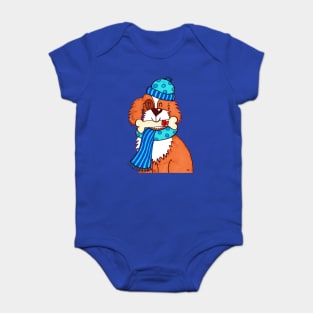 Winter Christmas Dog Baby Bodysuit